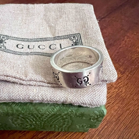Gucci “ghost” ring 9mm. Size 22 (10 US) stainless steel - Picture 4 of 5